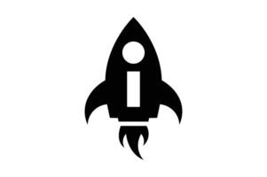 Rocket Launch Icon in Outline Style, rocket launch icon, technology rocket symbol, startup rocket icon, innovation rocket icon vector