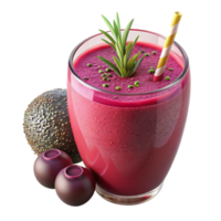 serene traditional Vibrant Beet Smoothie Recipe with Rosemary Seeds detailed png