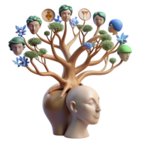 extraordinary rustic Mind Tree Exploring the Roots of Thought high quality png