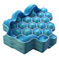 dramatic minimalist Abstract Honeycomb Structure with Flowing Waves professional png