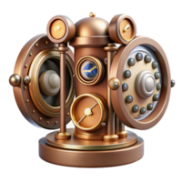 magnificent rustic Steampunk Clockwork Mechanism Intricate Design authentic png