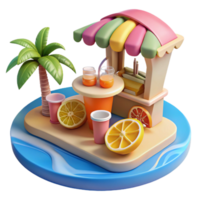 Tropical Juice Stand Summer Island Getaway png