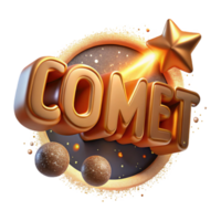stunning abstract Comet Celestial Event, Space Exploration, Starry Night professional png