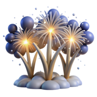 magnificent classic Festive Fireworks Display with Balloons authentic png