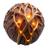 extraordinary creative Glowing Orb Abstract 3D Render of Intricate Network 4K png