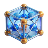 serene traditional Abstract 3D Structure Cubic Lattice Model genuine png