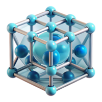 beautiful abstract Abstract 3D Cubic Molecular Structure authentic png