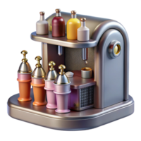 vibrant contemporary Retro Coffee Cocktail Maker Stylish Drink Dispenser high quality png