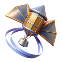 Futuristic Lantern 3D Render of a Rotating Spacecraft png