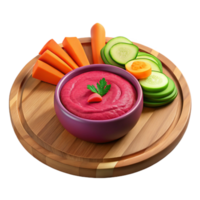 wonderful abstract Vibrant Beetroot Dip with Carrot and Cucumber exclusive png
