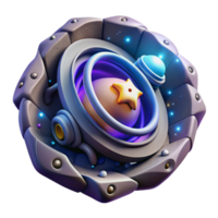 Cosmic Orb Stellar Device, 3D Render, Futuristic Technology png