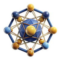 dramatic rustic Abstract 3D Geometric Sphere Network high resolution png