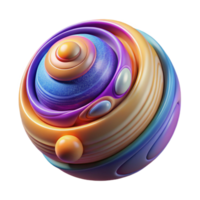 magnificent rustic Abstract Colorful 3D Sphere, Swirling Galaxy Design high resolution png