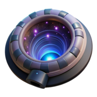 Cosmic Portal A 3D Render of a Futuristic Device png