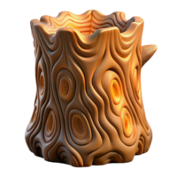 serene abstract 3D Render of Abstract Tree Stump professional png