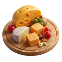 Cheese Board A Delicious Selection of Cheeses, Fruits, and Nuts png