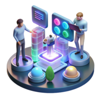 vibrant artistic Interactive Data Visualization A 3D User Experience high quality png