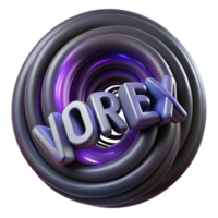 Vortex 3D Text Design, Abstract Swirl, Purple Gradient png