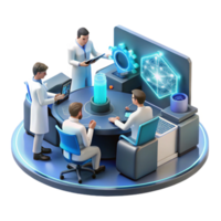 vibrant classic Collaborative Data Analysis Teamwork in a Digital Workspace authentic png