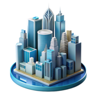Urban Skyline Cityscape Architecture Model png