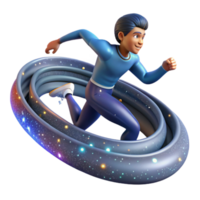 wonderful abstract Running Through the Cosmos A 3D Animation original png