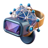 elegant minimalist Immersive Virtual Reality Exploring Networked Crystal Structures original png