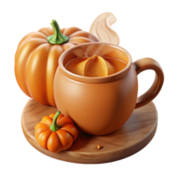 elegant contemporary Autumn Pumpkin Spice Mug Cozy Fall Drink authentic png