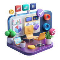 Efficient Workspace Productivity Dashboard Task Management png