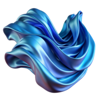 stunning rustic Abstract Blue Fabric Swirl 3D Render of Flowing Textile exclusive png