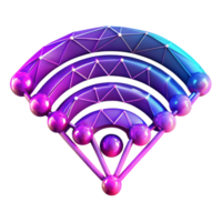 Wireless Network Connectivity A 3D Abstract Representation png