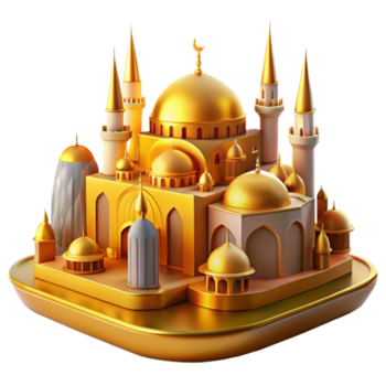golden Moschee architektonisch 3d Modell- png
