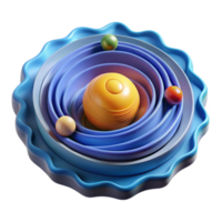 Abstract 3D Rendering Circular Planetary System png