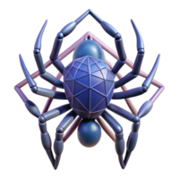 Geometric Spider 3D Model Low Poly, Web Design png