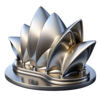elegant classic Metallic Architectural Model Shells, Curves, and Design authentic png
