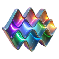 Abstract Colorful Wave Pattern 3D Render png