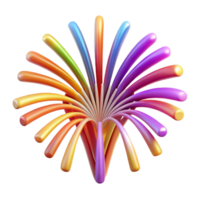 impressive rustic Colorful Abstract Burst Rainbow Design Element premium png
