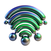 extraordinary minimalist Abstract Wifi Symbol Network Connectivity, 3D Render professional png