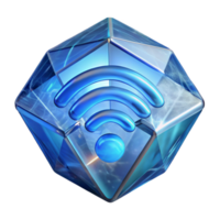 serene abstract Crystal WiFi Secure Wireless Network Access authentic png