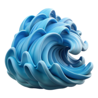 stunning abstract Abstract 3D Render of Ocean Waves detailed png