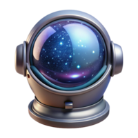 Astronaut Helmet Cosmic Nebula Reflection png