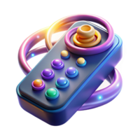 Abstract 3D Render Colorful Game Controller png