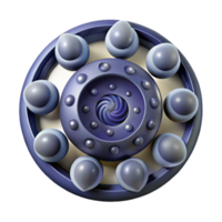 beautiful artistic Abstract Circular Design 3D Model with Concentric Circles and Spheres genuine png