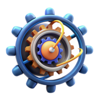 Interlocking Gears Complex Machine System Animation png
