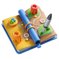 Interactive 3D Adventure Notebook Explore Colorful Worlds png