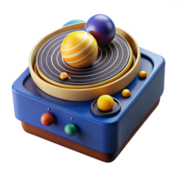 wonderful artistic Miniature Planetary System Model A 3D Render authentic png