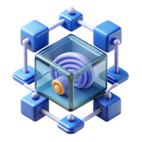 serene abstract Network Data Cube Secure, Connected, and Scalable high resolution png