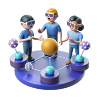 extraordinary artistic Virtual Collaboration 3D Avatars Exploring Networked Data original png