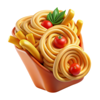 stunning abstract Pasta and Fries A Delicious Combo professional png