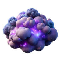 magnificent minimalist Cosmic Nebula Cluster 3D Render of Celestial Clouds genuine png