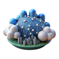 elegant artistic Global Network Connectivity Cloud Computing and Smart City Integration exclusive png